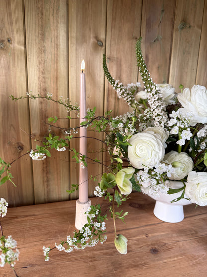 Travertine Candle Holder - Medium (Set of Two)
