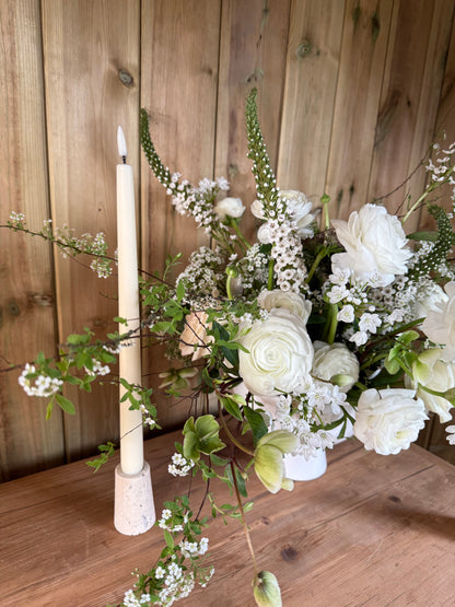 Travertine Candle Holder - Medium (Set of Two)