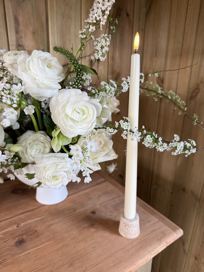 Travertine Candle Holder - Small (Set of Two)